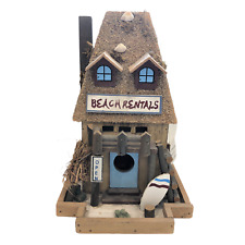 Hanging Bird House Beach Rentals Surf Board Hand-Crafted Hand-Painted