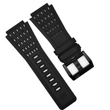 Bell & Ross BR-X1 BR-01 BR-03 Black Silicone Rubber Watch Band Strap 24mm x 33mm