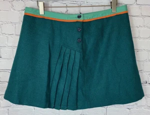 NWT PENGUIN Womens' Green Wool Blend Mini Skirt Size 6 - Picture 1 of 7