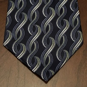 Vintage Pierre Cardin Blue Green 100% Silk Men’s Neck Tie Made In USA - Picture 1 of 9
