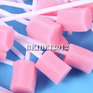 200pcs Disposable Oral Care Sponge Swab Stick Tooth Cleaning Mouth Swabs Cleaner - Picture 1 of 10