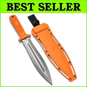 W-SowCatcher D2 Steel Fixed Blade Knife with Polypropylene Sheath - 9" Edge - Picture 1 of 9
