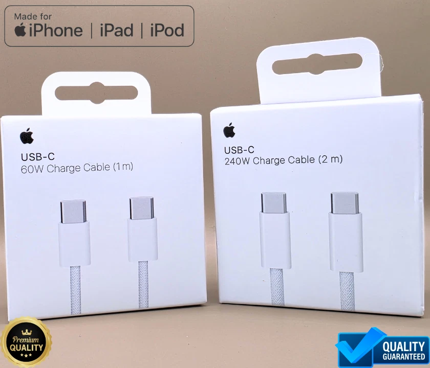 Original Type Cable Lead for Apple USB C to C 60w & 240w for Iphone 16 15 14 13X - Image 1 of 1