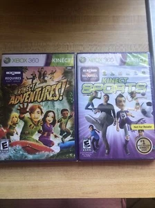 NEW Kinect ADVENTURES & SPORTS XBOX360 Factory Sealed (2011 & 2012) - Picture 1 of 7