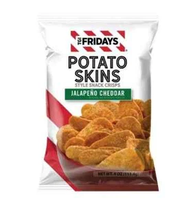 3x TGI Fridays Potato Skins Snacks, Jalapeno Cheddar 4 oz Bags - 3 Pack NEW - Picture 1 of 2