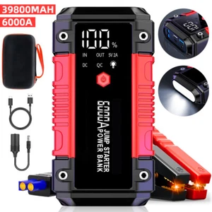 6000A Jump Starter Portable 12V Safe Power Bank Battery Booster With LED Display - Picture 1 of 11
