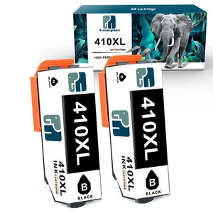 PAQUETE DE 2 CARTUCHOS DE TINTA NEGRA 410XL HY para Epson Expression XP830 XP640 XP630 XP530 - Imagen 1 de 6