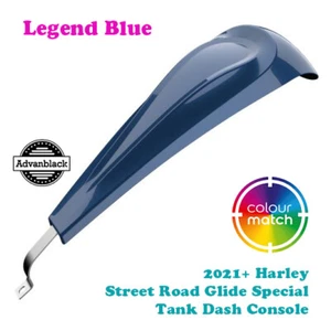 Legend Blue Low-profile Tank Dash Console for 21+ Harley Street Special - Picture 1 of 3