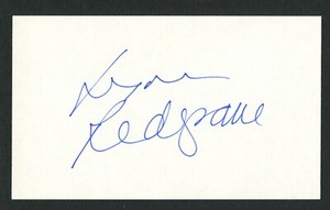 Lynn Redgrave (d 2010) signed autograph auto 3x5 card Actress: Georgy Girl IC426