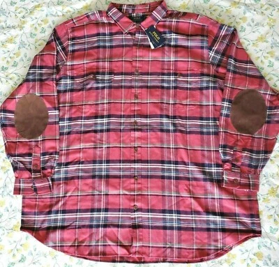 Polo Ralph Lauren Men Plaid Flannel Button-Up Shirt Red Big & Tall 2XLT New - Image 1 of 4