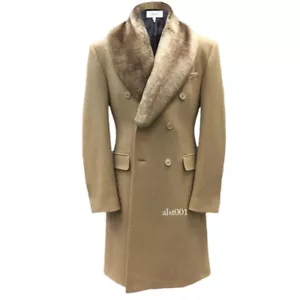 Herbst Winter Herren Mantel Mantel Taschen Jacke Männer Wolle Kaschmir Mäntel - Bild 1 von 28