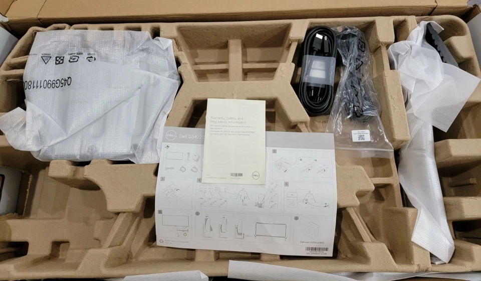 CORDS & STAND ONLY for Dell S3422DWG Curved Gaming Monitor 34in 3440x1440 - Image 1 of 2