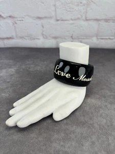 Love Moschino Wide Love Black Bangle Bracelet - Picture 1 of 9