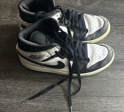 Air Jordan 1 Mid SE Hombre Diamante Nike Blanco/Negro Talla 9 Foto 1 de 4