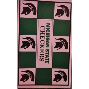 Michigan State Spartans Checkers Game Set Helmet Pieces Collectible - Picture 1 of 2