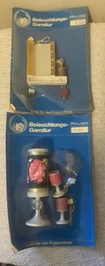 2 Vintage Dollhouse Miniature Light Fixture Set Beleuchtungs Germany - Picture 1 of 4