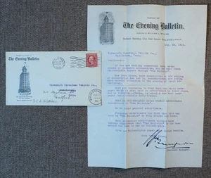 US 1910 w commercial letterhead - Philadelphia publishing to CT early auto maker - Foto 1 di 1