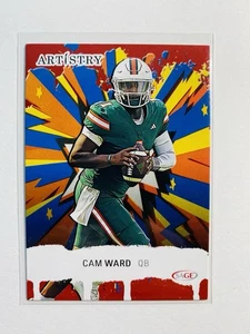 2025 Sage Artistry Football #3 Cam Ward (RC) - Blue - MINT - Picture 1 of 2