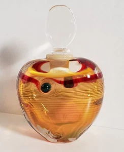 Kunstglas 5" Parfum Flakon signiert R.Clements of Aus. Dauber defekt. Siehe Fotos. - Bild 1 von 15
