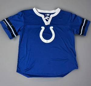 Camisa para mujer Indianapolis Colts talla XL NFL manga corta jersey con cordones cuello en V - Imagen 1 de 4