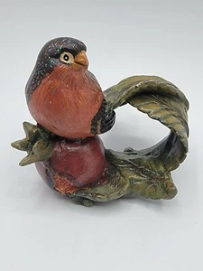 Vintage Katherine's Collection Robin Sitting on a Red Pomegranate and Leaf - Picture 1 of 11