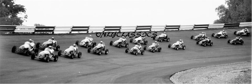 Salem Indiana Speedway 1960 carreras automáticas 6x18 foto panorámica Parnelli Jones Indy 500 Foto 1 de 1