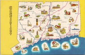postcrd Connecticut - Picture 1 of 2