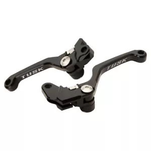 Tusk Folding Clutch /Brake Lever Set-Black-Fits: Fits: Yamaha YZ85 2015–2025 - Picture 1 of 8