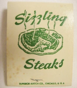 1970’s Matchbook HI-POINT Steak House Ridgeway, WI with Sizzling Steaks - Picture 1 of 5