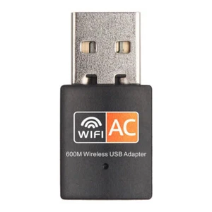 WiFi Mini 2.4/5GHz 600Mbps Dual Band 802.11 AC Wireless Adapter Network Card USB - Picture 1 of 6