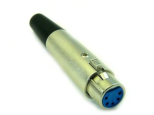 CONECTOR DE MICRÓFONO HEMBRA 1 PIEZA - CANON XLR ESTILO SOLDADURA 5 PINES TIPO #12-1035 - Imagen 1 de 3