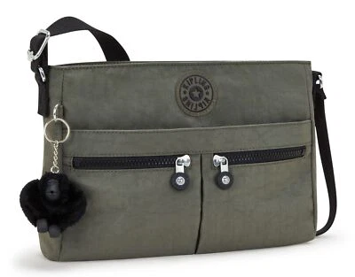 kipling Basic New Angie Crossbody Umhängetasche Tasche Green Moss khaki Neu - Bild 1 von 4