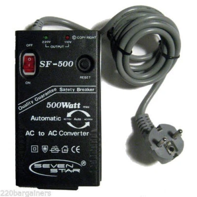SF-500 110 220 Volt 500 Watt Automatic AC Voltage Converter 110v 220v 240 Volt - Image 1 of 3
