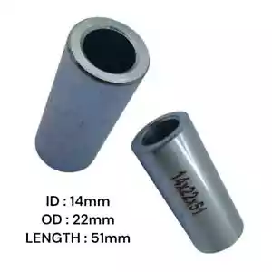 14 mm Innendurchmesser/22 mm Außendurchmesser/51 mm Länge Stahl Buchse Distanzrohr Rund - Bild 1 von 1