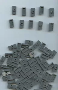 LEGO x 80 Dark Bluish Gray Plate, Modified 1 x 2 with 1 Stud (Jumper) 15573 - Picture 1 of 1