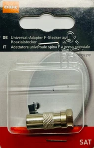 Obi Universal-Adapter F-Stecker auf Koaxialstecker V-150216 NEU + OVP - Bild 1 von 3