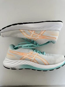 ASICS Women's GEL-Excite 9 White/Orange Pop Running Shoes-Sz 8 - Picture 1 of 9