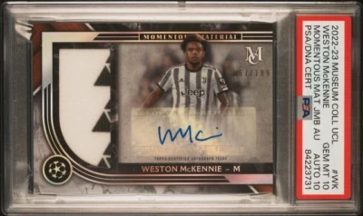 WESTON MCKENNIE * PSA 10 w/10 AUTO *POP 1* 2022-23 TOPPS MUSEUM JERSEY RELIC USA - Image 1 of 4
