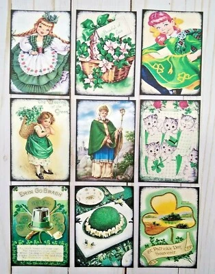 9 St.Patty's Estilo Retro~Hecho a Mano~Tarjetas Cartas de Bolsillo~Diarios~Libros de Recortes~Artesanías Foto 1 de 3