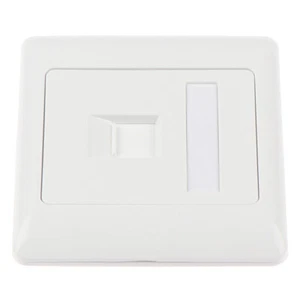 86 Type Single Port RJ45 Wall Flat Face Plate Ethernet Network Socket Panel _xa - Photo 1/10