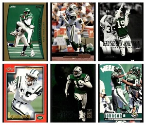 KEYSHAWN JOHNSON LOT OF 6 FOOTBALL TRADING CARDS NFL NEW YORK JETS TOPPS SKYBOX - Picture 1 of 12