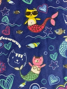 SCRUB TOP SIZES XS, M, MERCAT MERMAID CATS NWT NURSE MEDICAL VET TECH CNA DENTAL - Picture 1 of 14