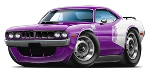 Carteles gráficos calcomanía de pared de coche de dibujos animados Cuda 340 MOPAR 1970-72 - Imagen 1 de 12