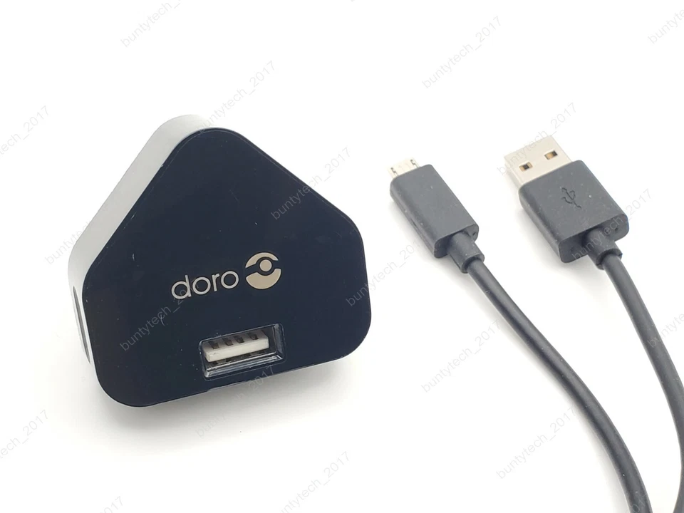 Genuine Doro Mains Wall Charger OR Micro USB Cable For 622 409 410 605 610 611 - Image 1 of 1
