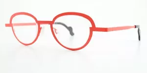 THEO Belgium Brille Modell Move 179 Panto Art Design Semi Rim Germanium Red Mat - Bild 1 von 8