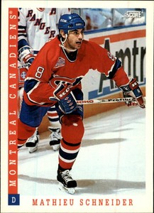 1993-94 Score Canadian Hockey #18 Mathieu Schneider