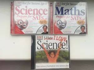 3 x CDs Math's & Science - Prepare For SATs Age 11 (Dorling Kindersley)CD-ROM  - Picture 1 of 10