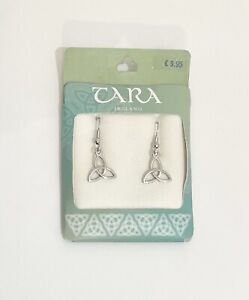 TARA CELTIC EARRINGS CRAFTED IN IRELAND BY SOLVAR - NEW - TRINITY INFONITY KNOT
