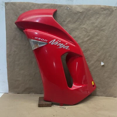 2007 Kawasaki Ninja 650R-EX650 Front Fairing Turn Signal Left Side Cracked - Image 1 of 4