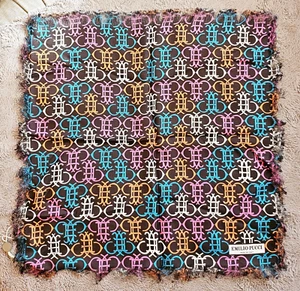NWT Emilio Pucci Small Silk Scarf in Black/Multicolor Logo Print, 55 cm x 55 cm - Picture 1 of 15